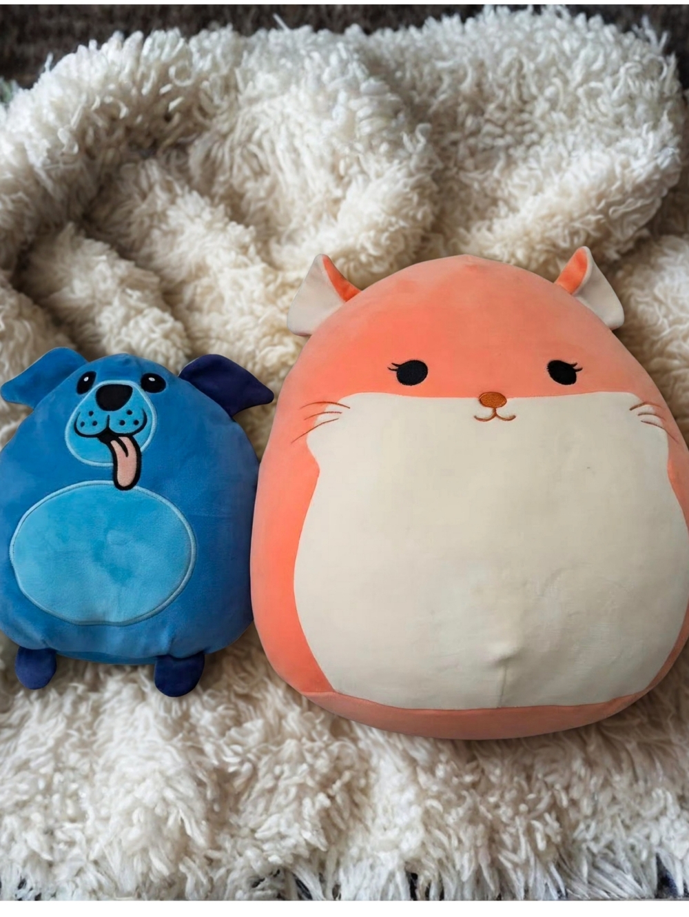 Coral Fox Plush & Blue Dog Plush